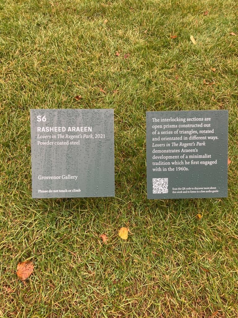 Rasheed Araeen, Lovers in Regent's Park, 2021