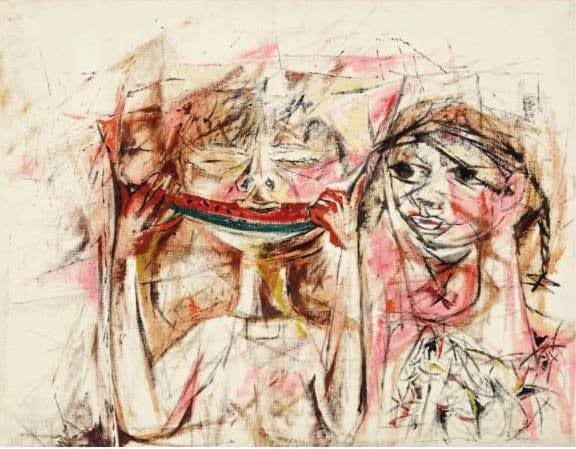 Krishen Khanna, Untitled (Watermelon Eaters), circa 1950s