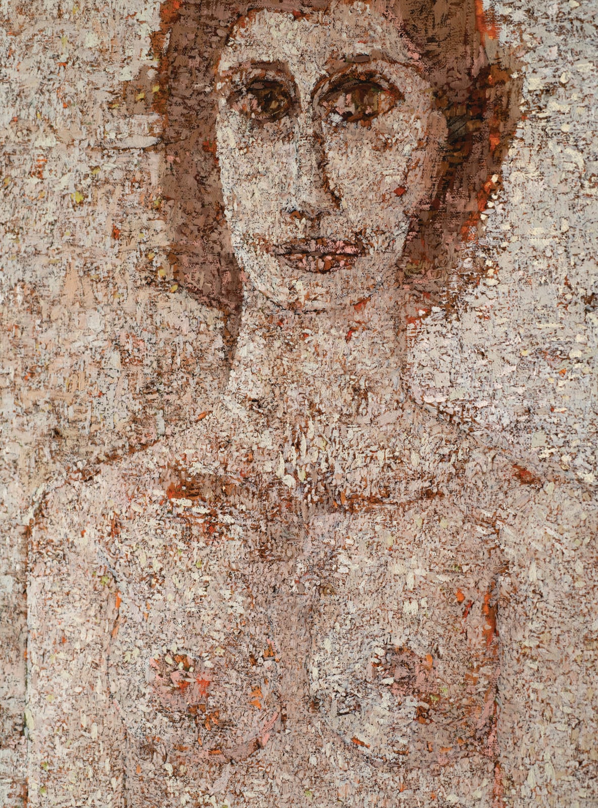 Jamil Naqsh, Untitled (Woman with Pigeon), 1974