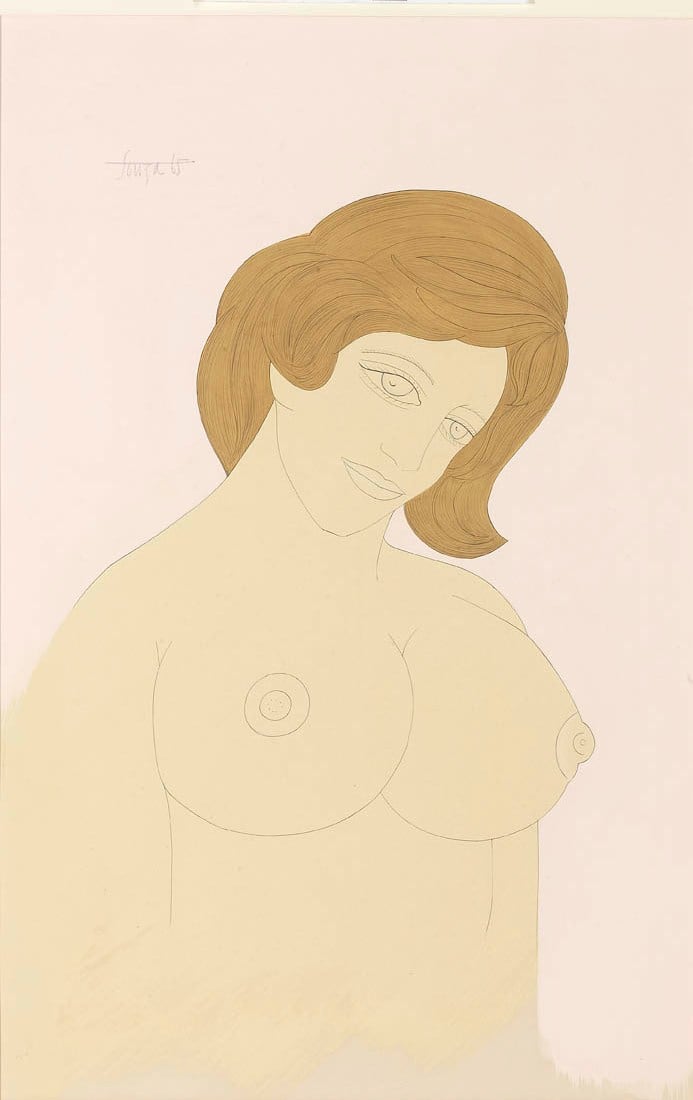Francis Newton Souza, Nude (Kalam Series), 1965