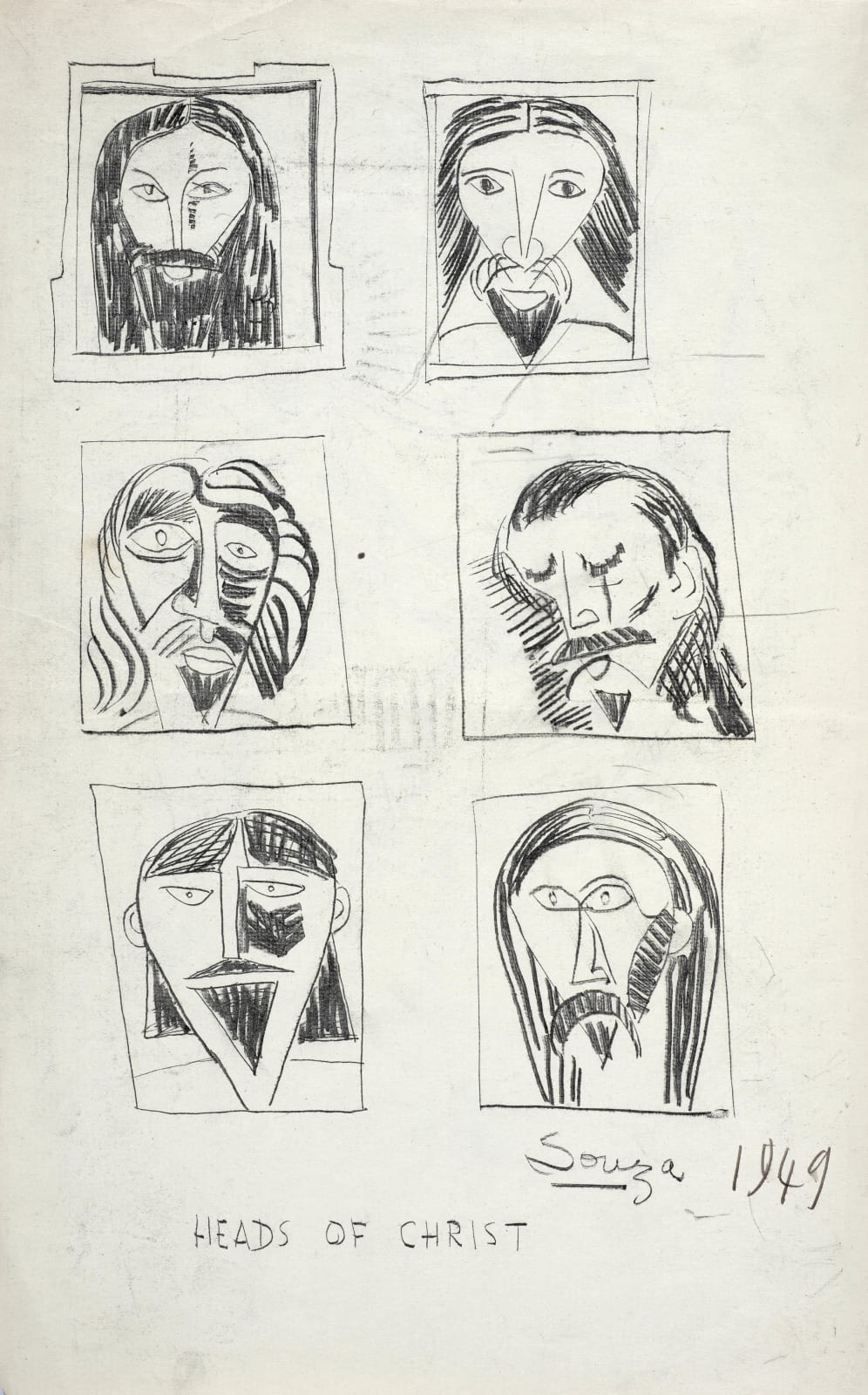 Francis Newton Souza, Heads of Christ , 1949