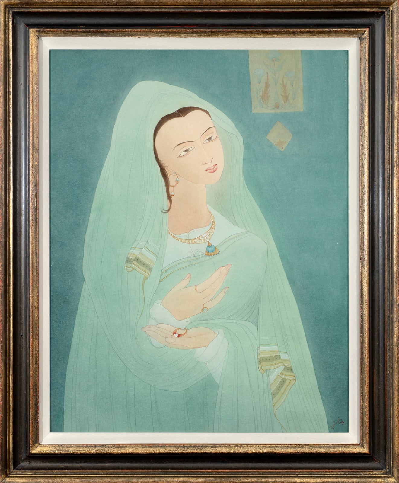 Abdur Rahman Chughtai, Untitled (Mughal Princess), Circa 1960