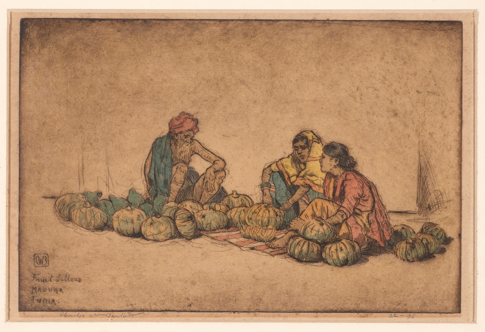 Charles W. Bartlett, Fruit Sellers, Madura, India