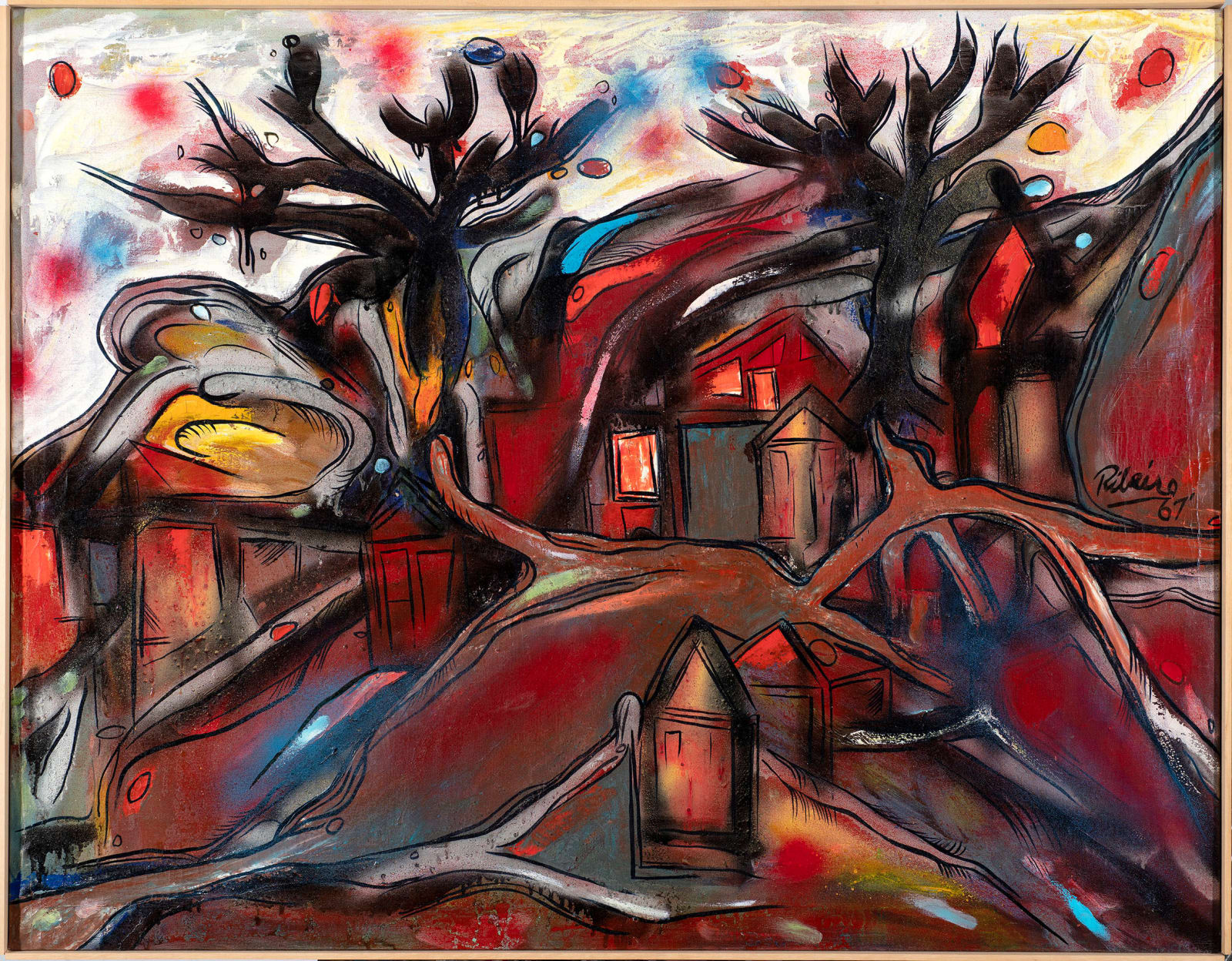 Lancelot Ribeiro, Red Landscape, 1967 Grosvenor Gallery