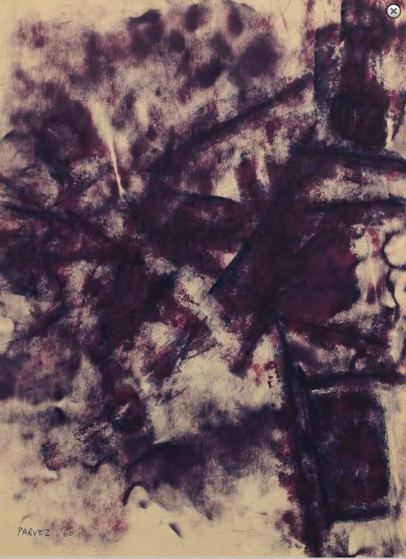 Ahmed Parvez, Purple Abstract, 1960