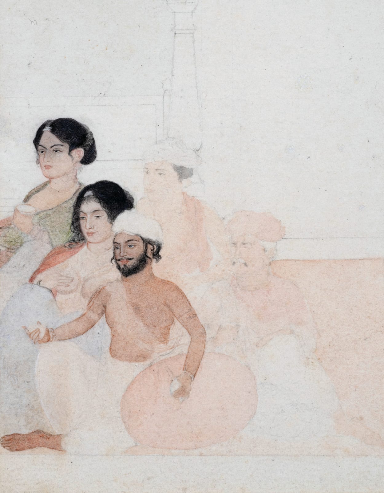 Abanindranath Tagore, Preparatory Study for 'A Moonlight Music Party', Circa 1903