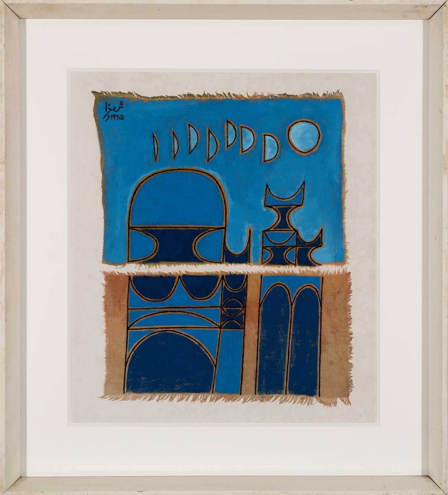 Anwar Jalal Shemza, Untitled (Composition with Phases of the Moon), 1965