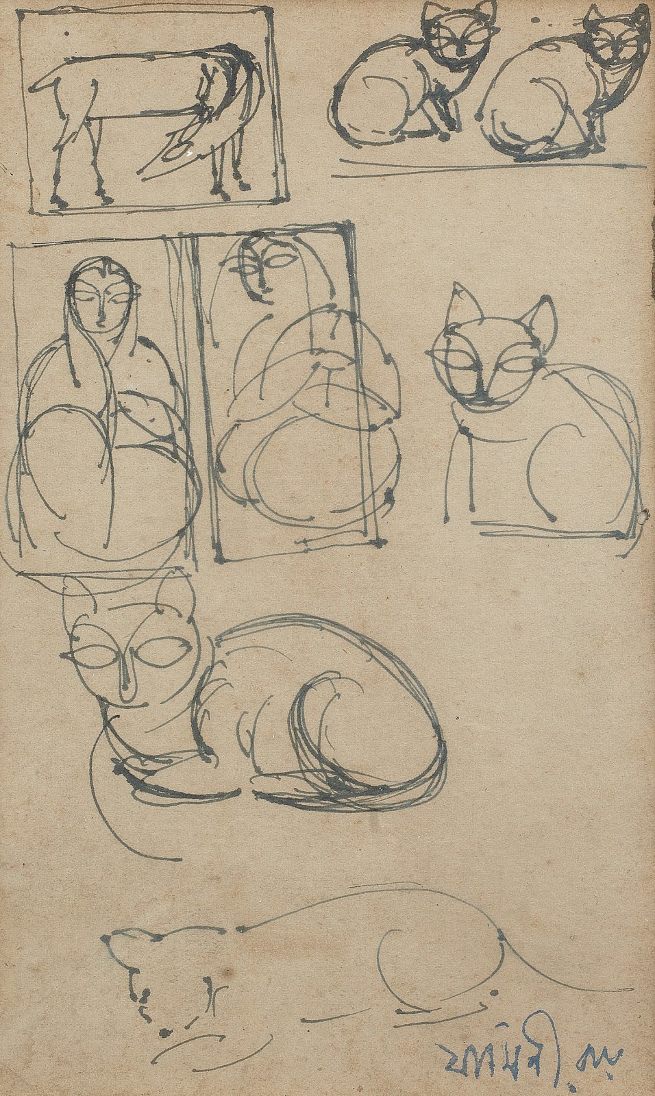 Jamini Roy, Untitled (Studies)