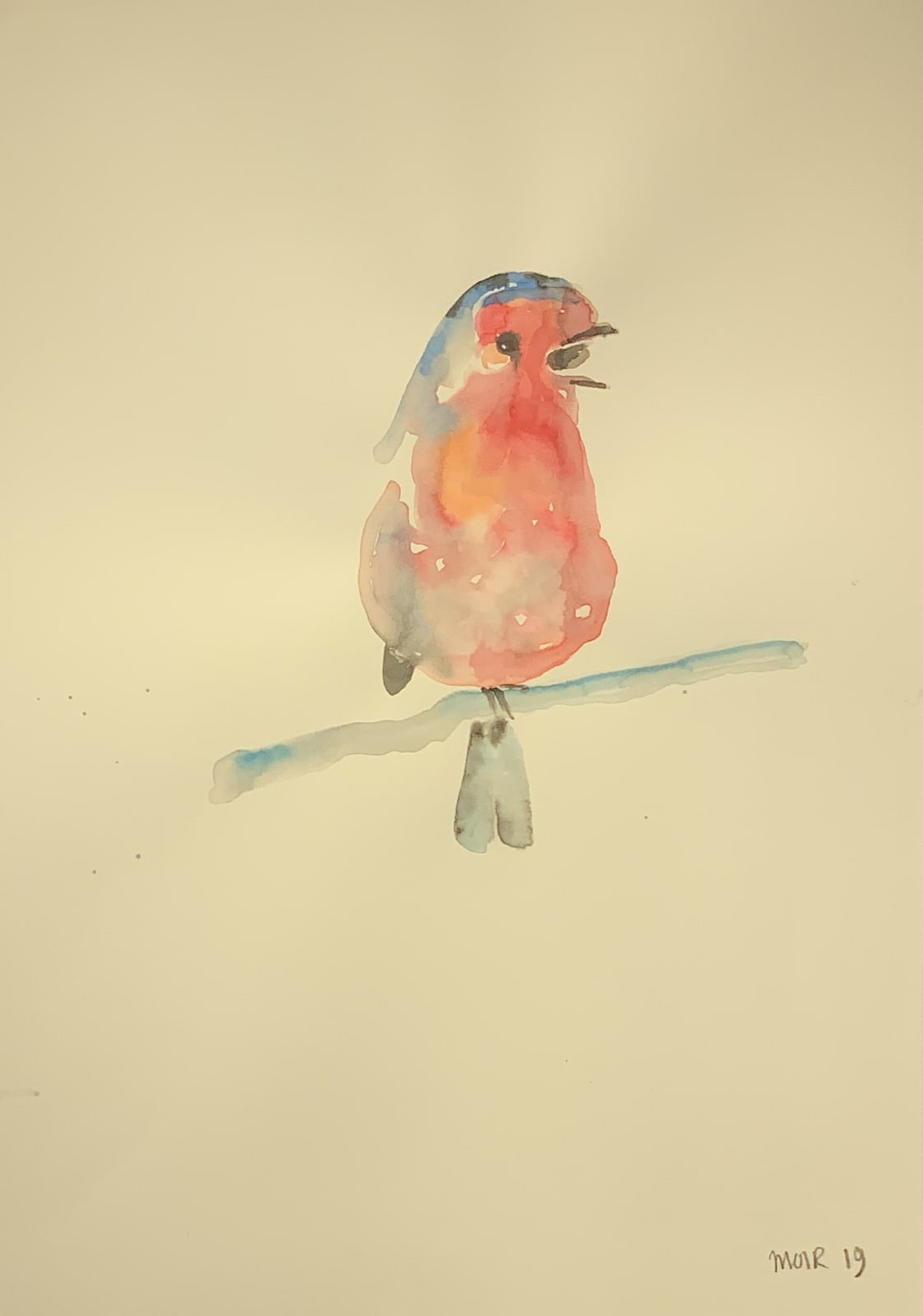 Jim Moir, Untitled (Bird on Branch), 2019