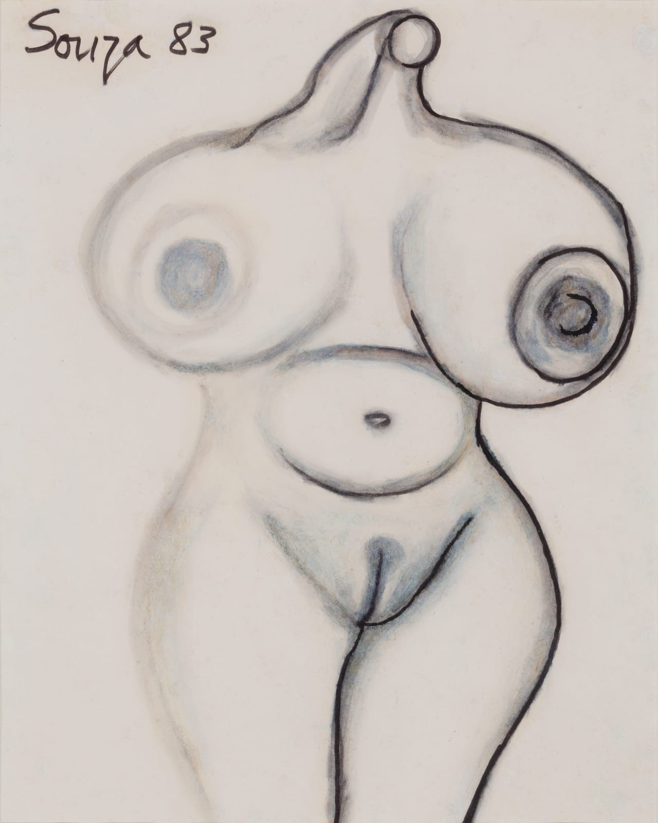 Francis Newton Souza, Untitled (Nude woman), 1983