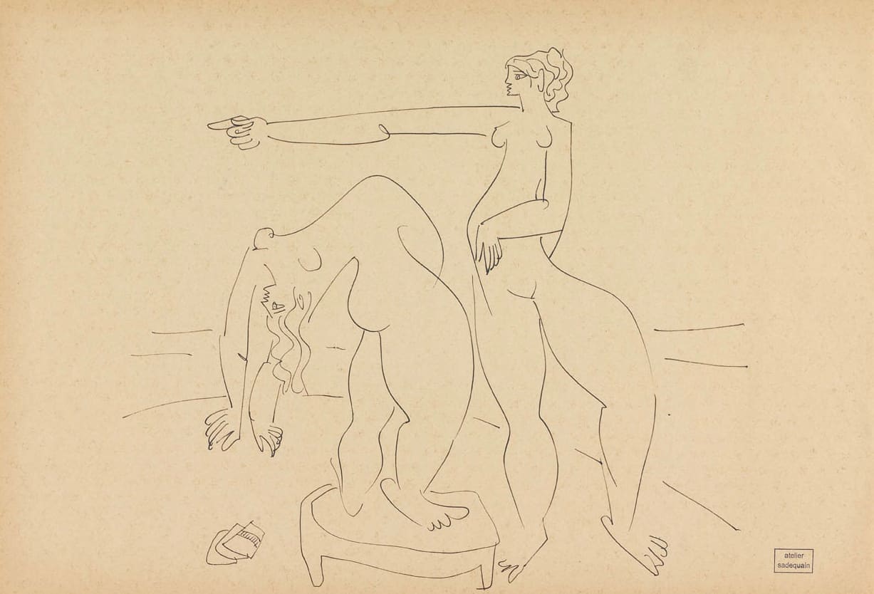 Syed Sadequain, Bathers, c.1962