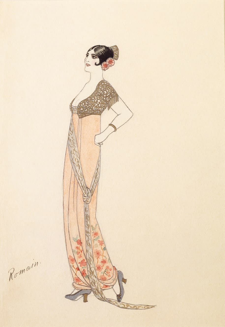 Romain de Tirtoff (Erté), Evening dress, 1912