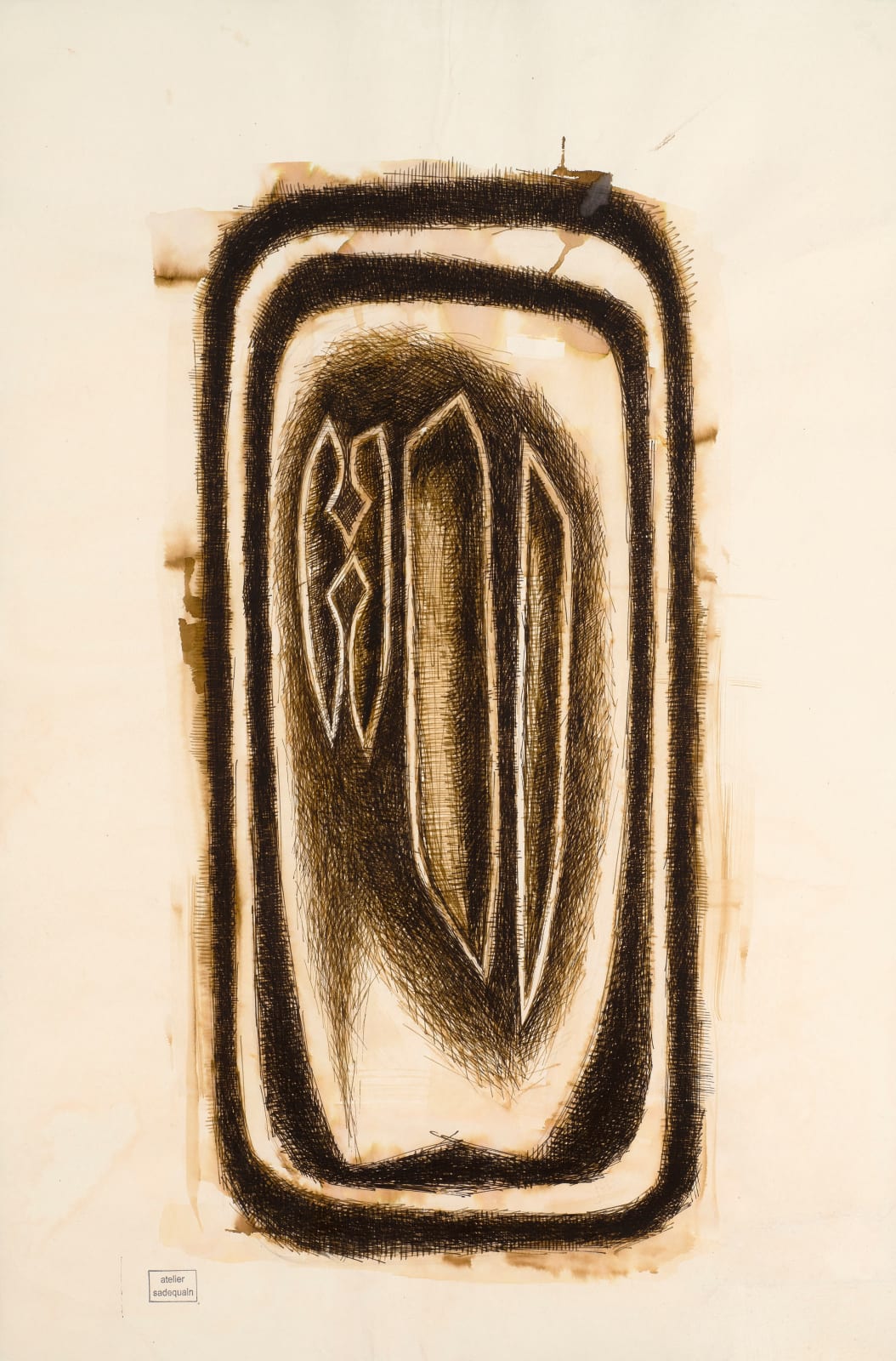 Syed Sadequain, Untitled (Two Entwined Figures), Circa 1962