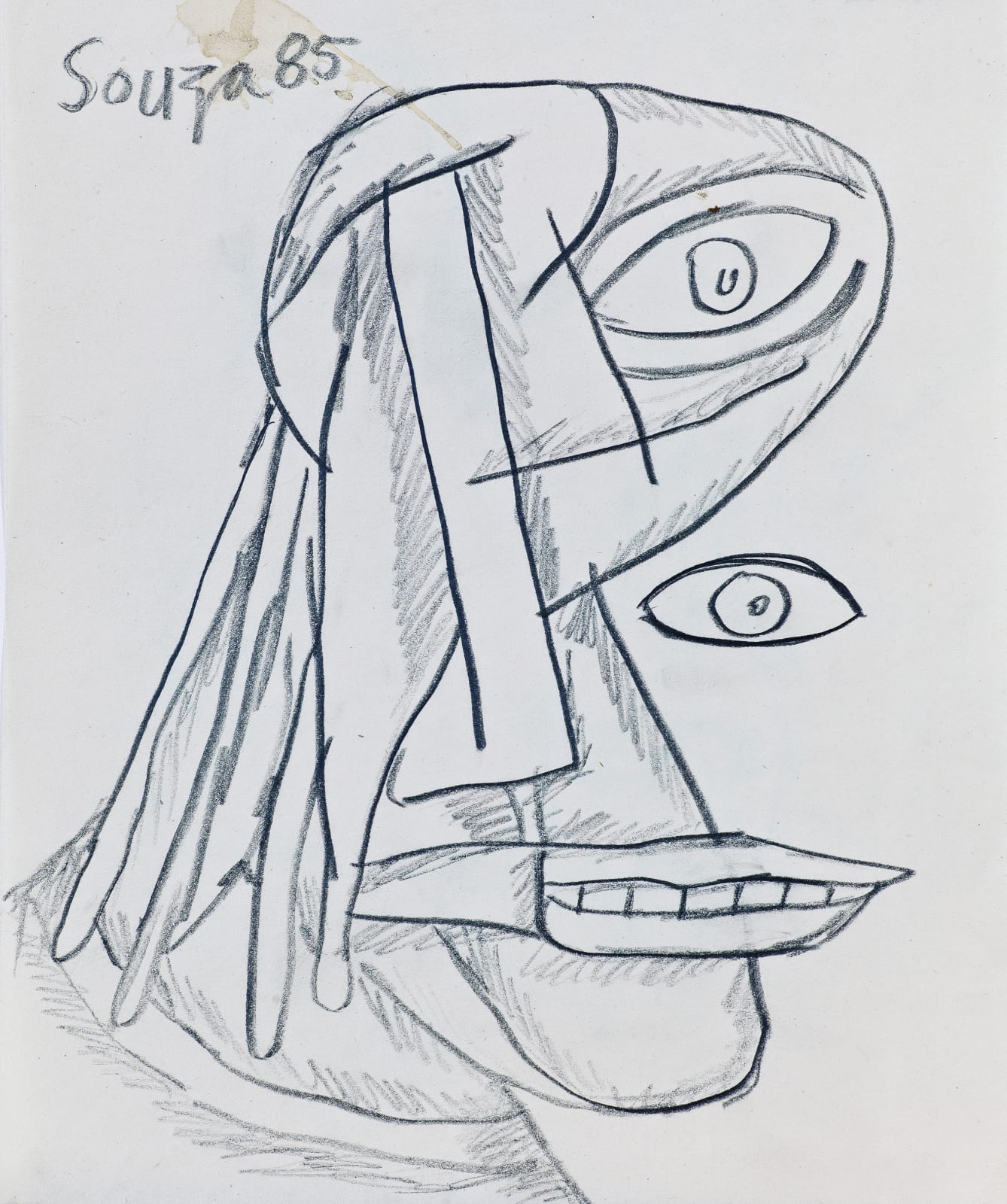 Francis Newton Souza, Untitled (Cubist Head) , 1985