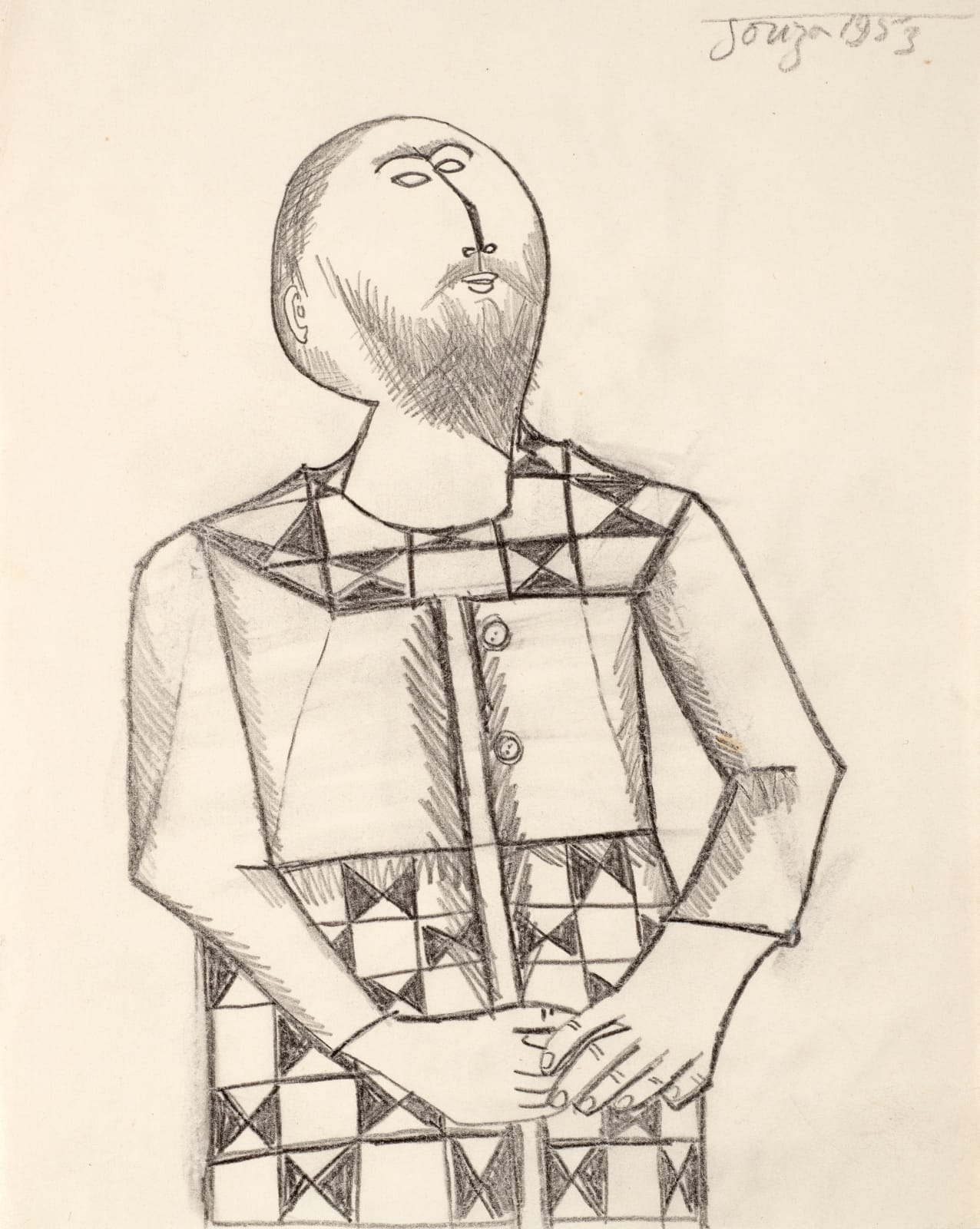 Francis Newton Souza, Untitled (Priest in a Cloak), 1953