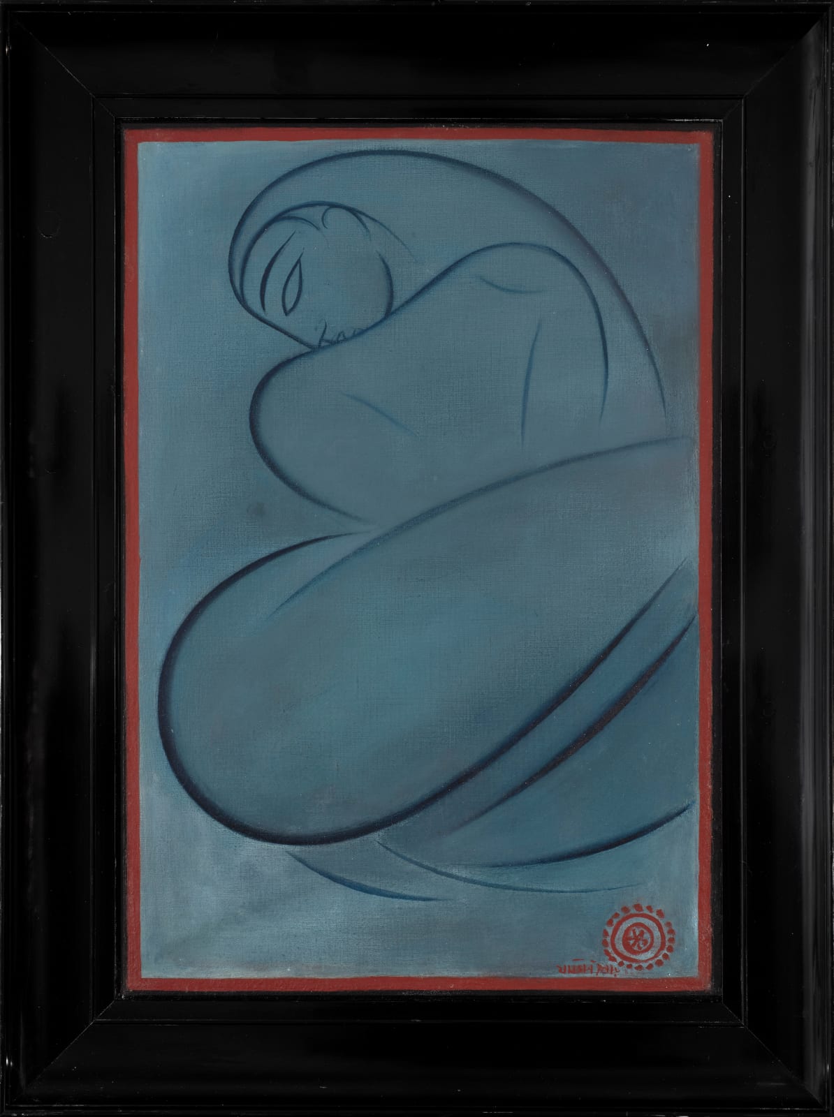 Jamini Roy, Untitled (Seated Woman), Circa 1935