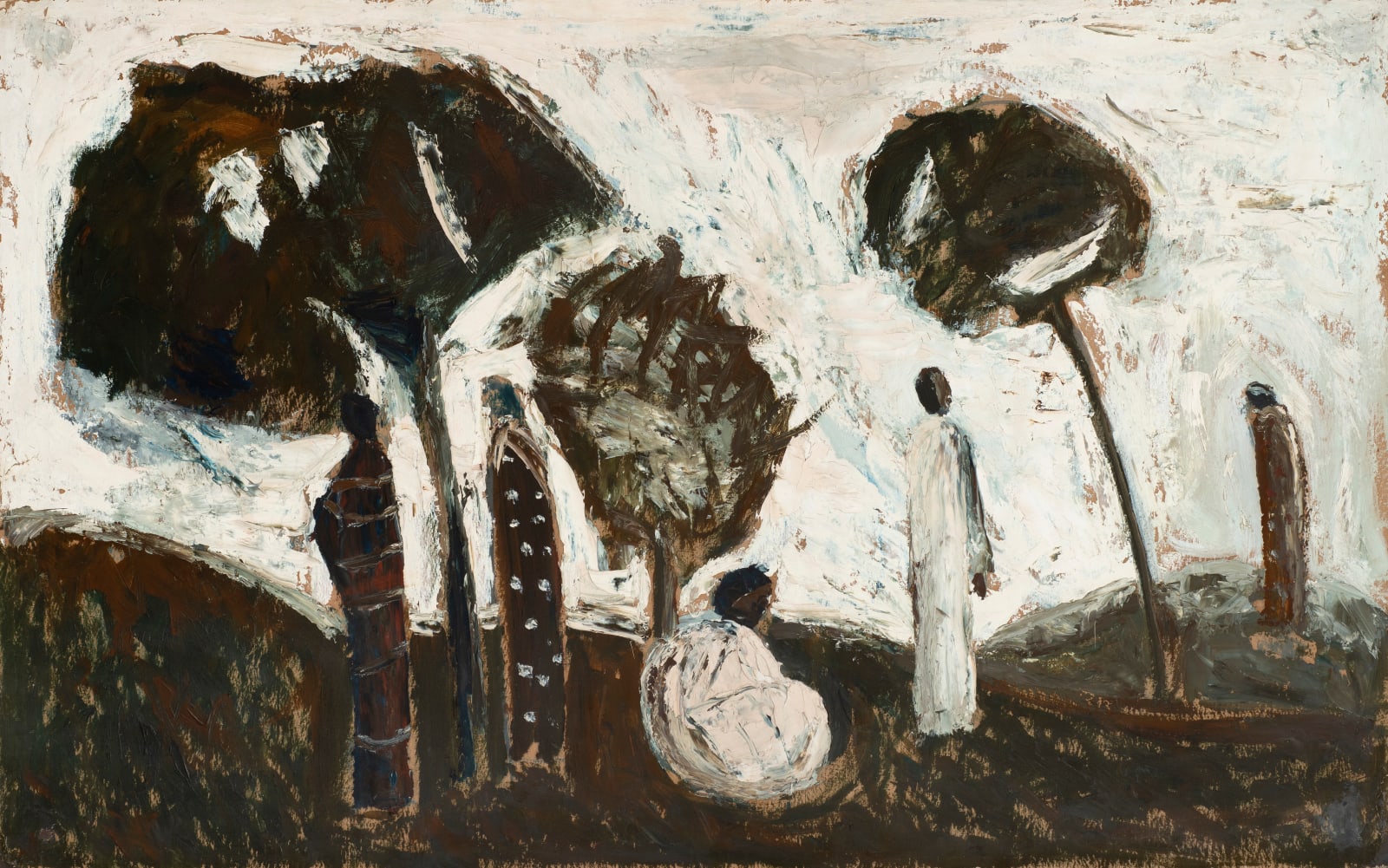 Ivan Peries, Untitled (Figures in a Landscape), 1969