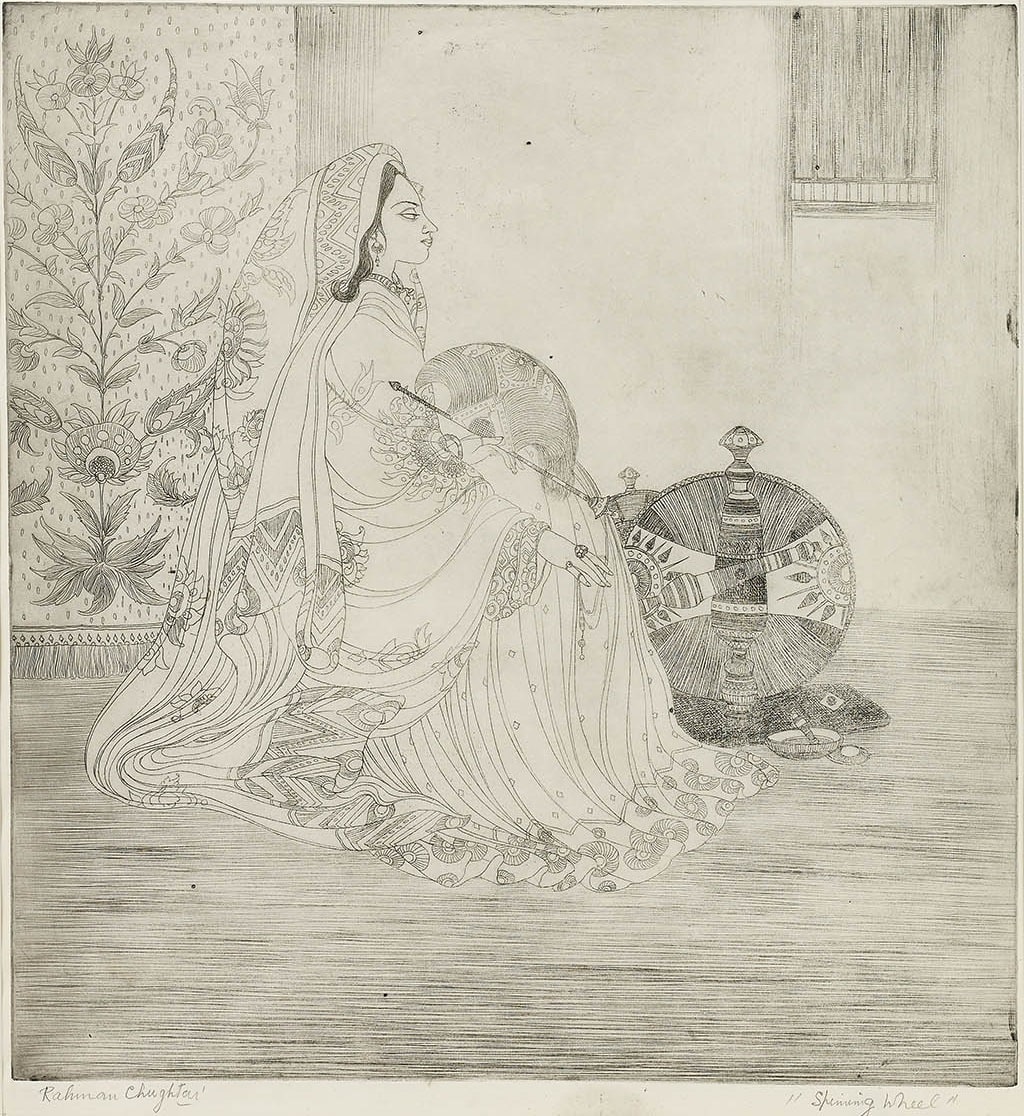 Abdur Rahman Chughtai, Spinning Wheel