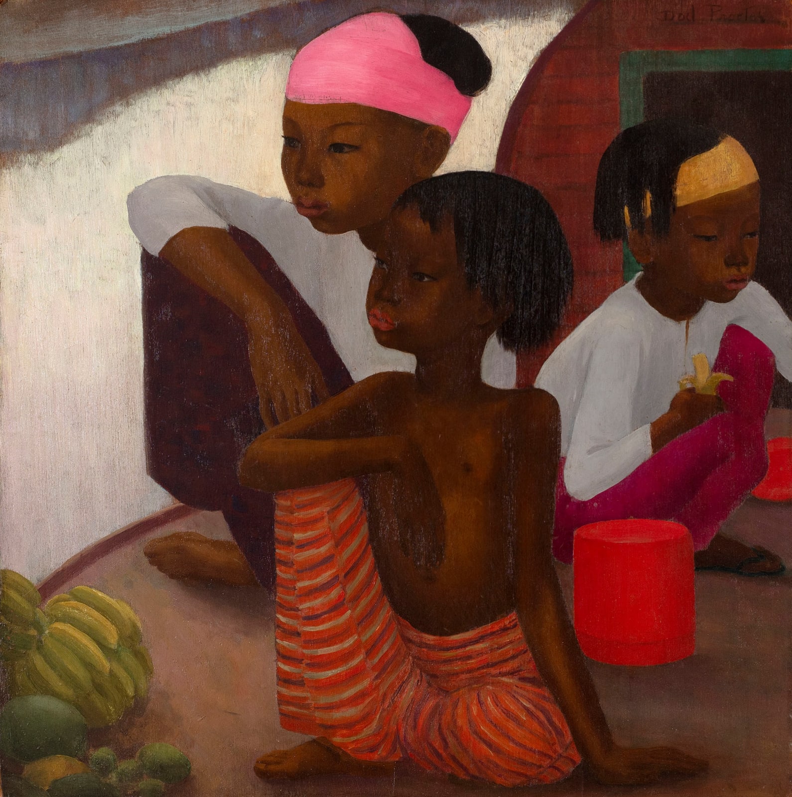 Dod Procter, Burmese Children on the Irrawady, 1920