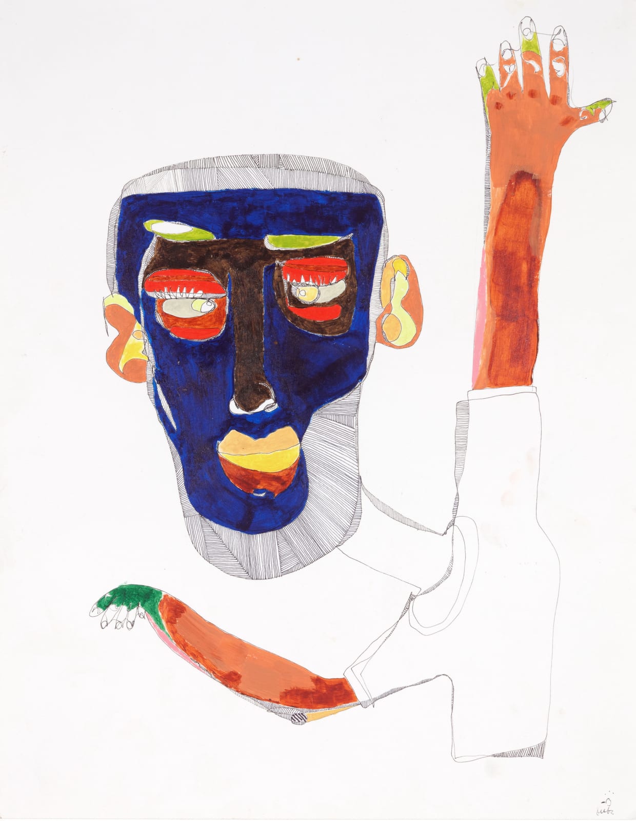 Cubs the Poet, Blue Face, 2021