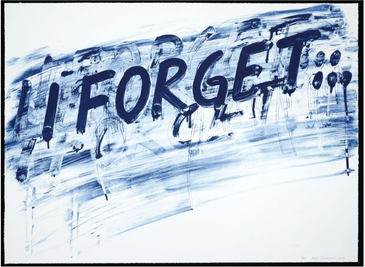 Mel Bochner, I Forget, 2014
