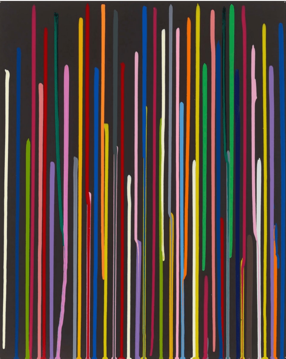 Ian Davenport, Staggered Lines: Buzz, 2011