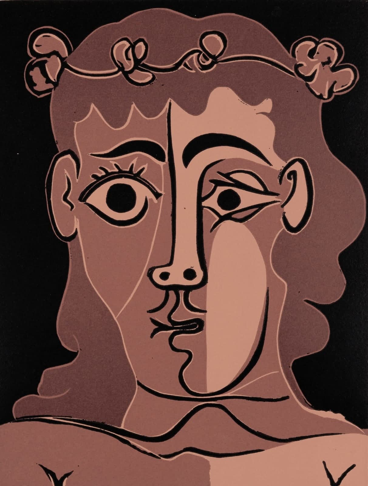 Pablo Picasso, Boy with a Crown of Leaves | Jeune homme couronné de feuillage, 1959