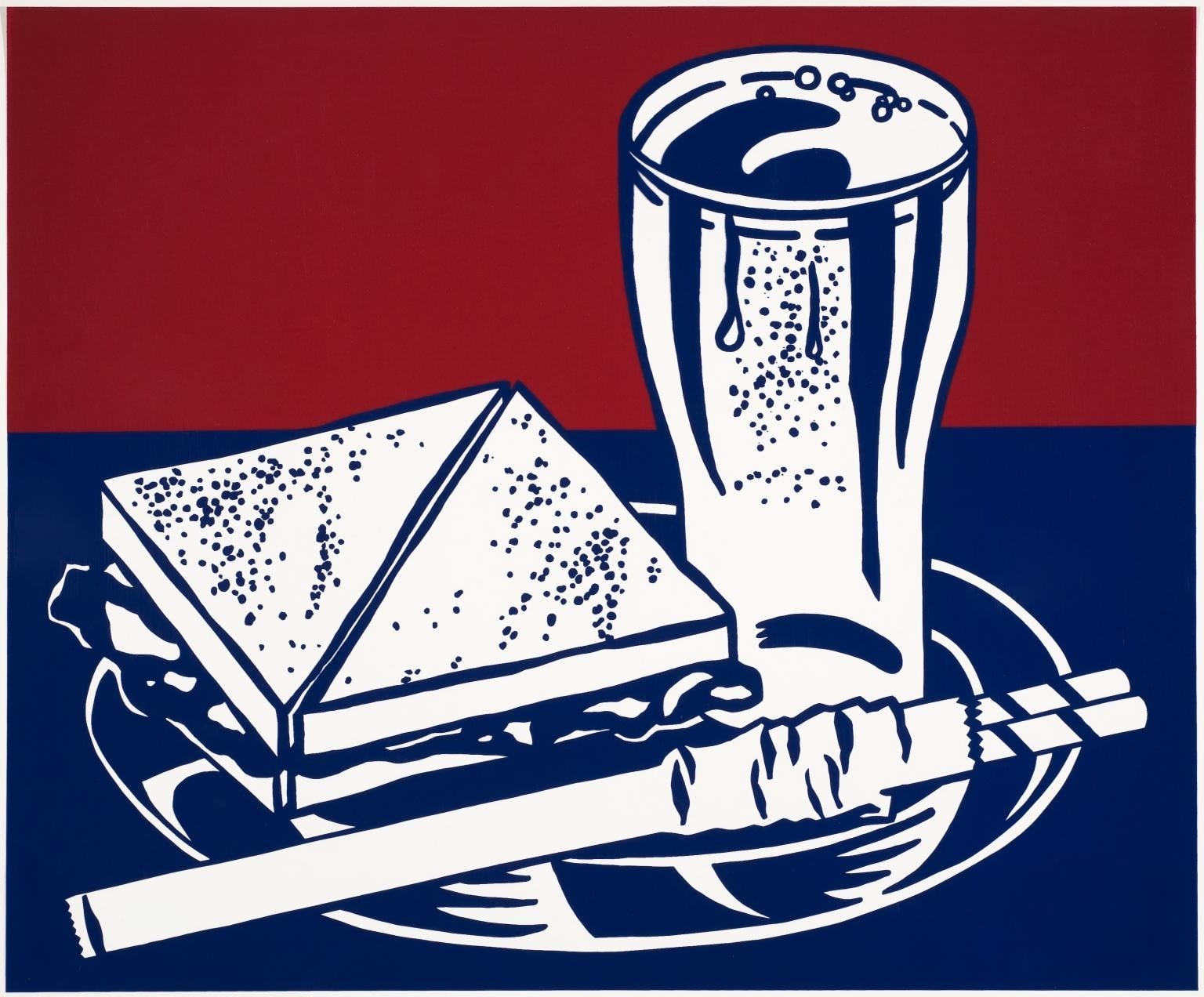 Roy Lichtenstein, Sandwich and Soda (C.35), 1964