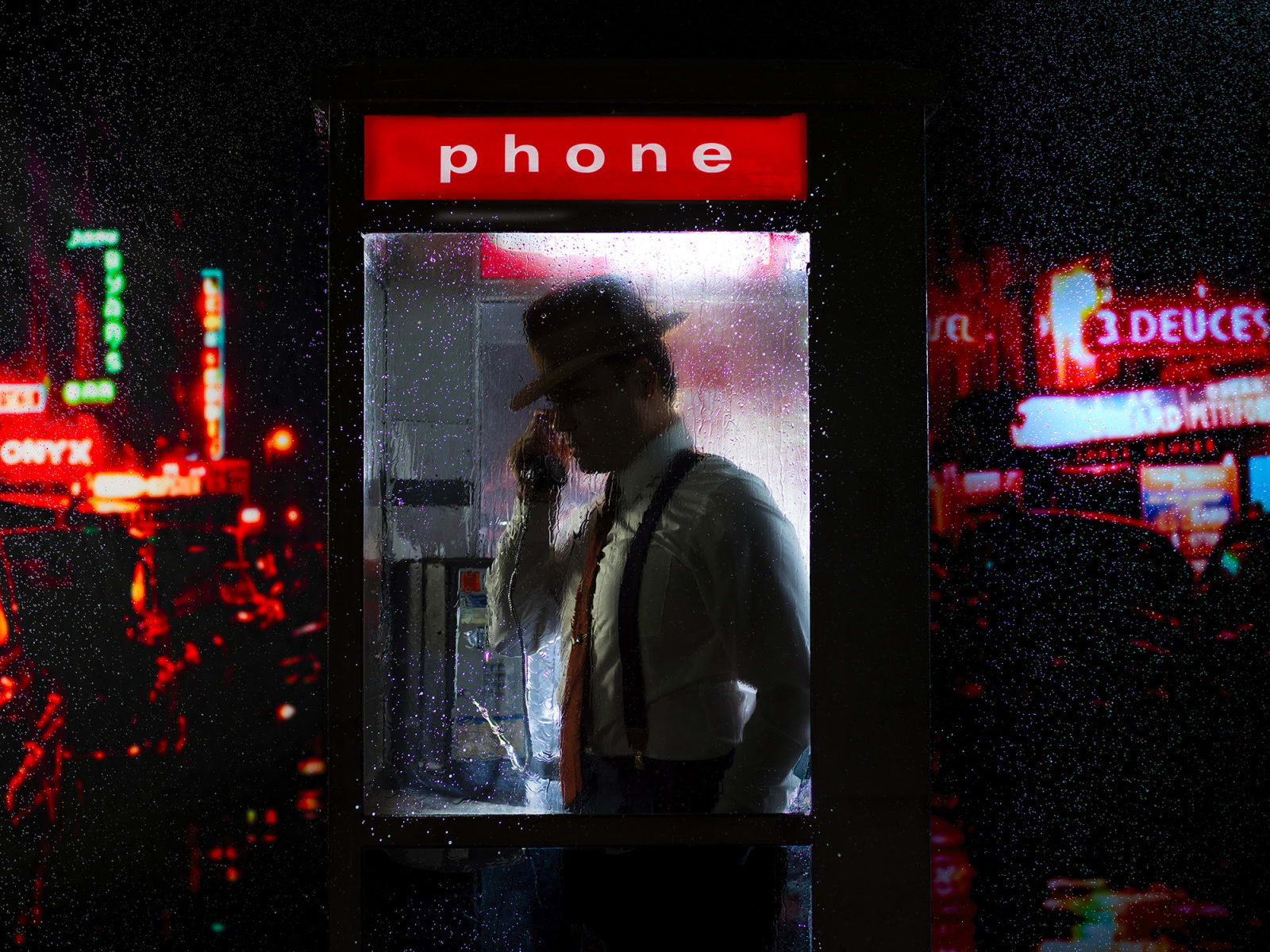 Tyler Shields, The Man in the Phone Booth, 2022