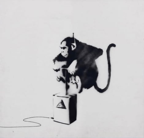 Banksy, Monkey Dynamite, 2002