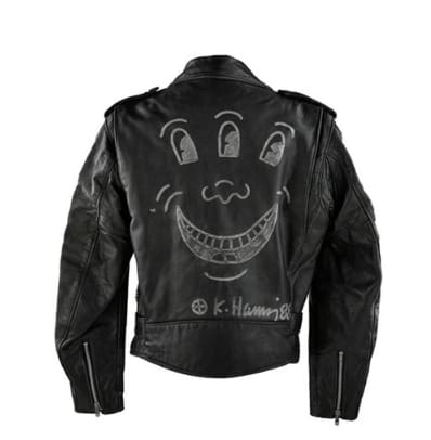 Keith Haring/Kenny Scharf, 3 Eyed Smile Leather Jacket, 1988