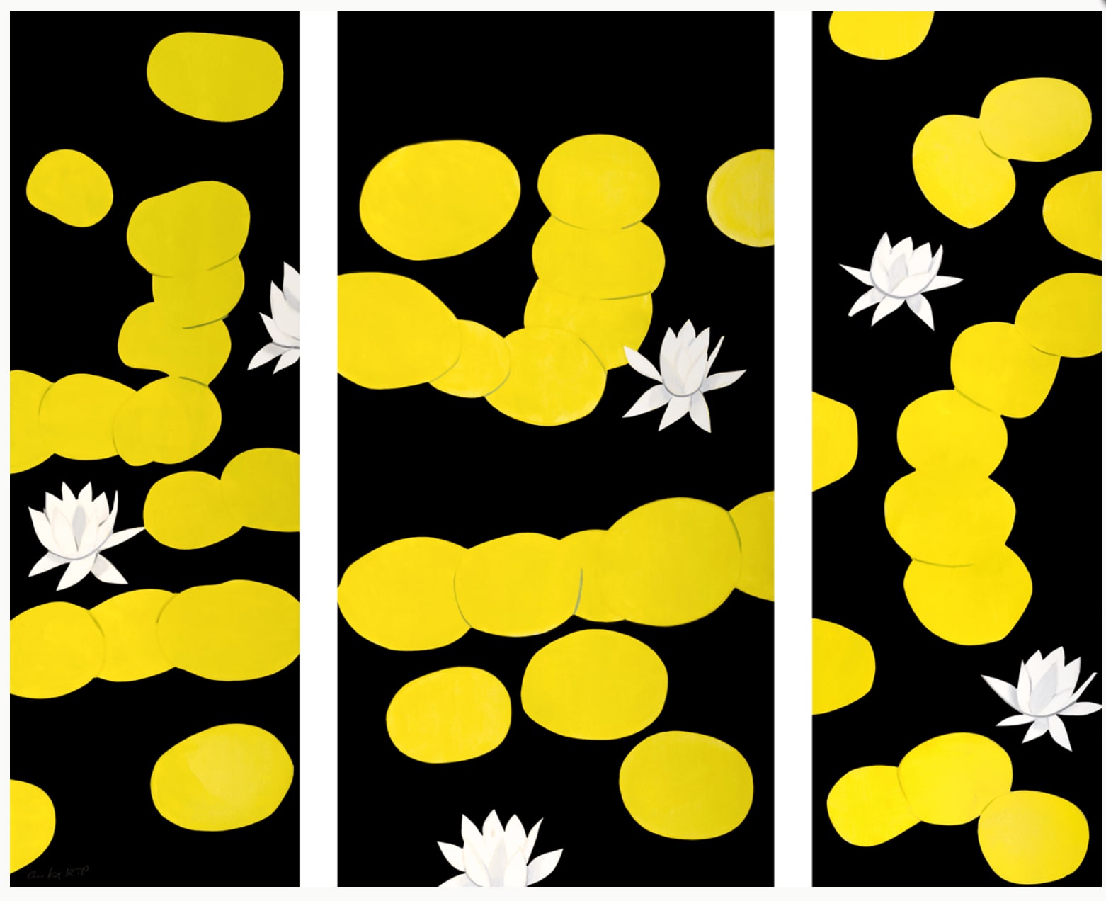 Alex Katz, Homage to Monet (triptych), 2019