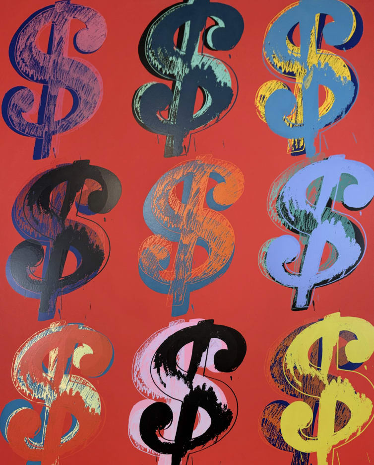 Andy Warhol, $ (9) (Red) F.S. II 285-286, 1982
