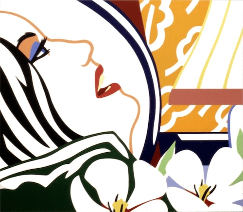Tom Wesselmann, Bedroom Face With Orange Wallpaper, 1988