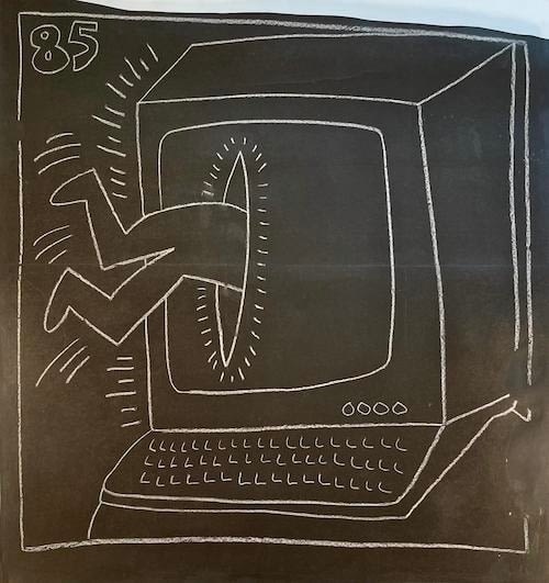 Keith Haring, Untitled Subway Drawing (Computer Man), 1985
