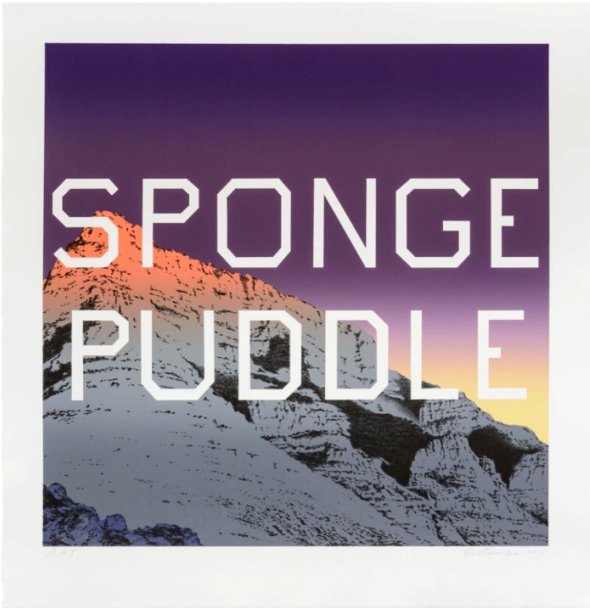 Ed Ruscha, Sponge Puddle, 2015
