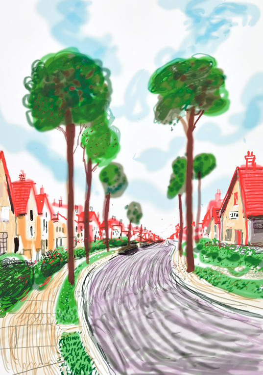 David Hockney, Cardigan Road, 2008