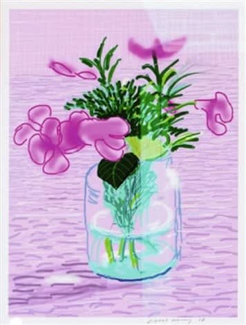 David Hockney, ipad Drawing No. 329 (Lilacs), 2010