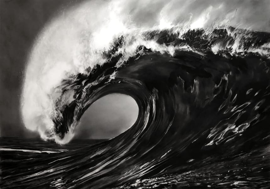 Robert Longo, Study of Night Wave , 2020