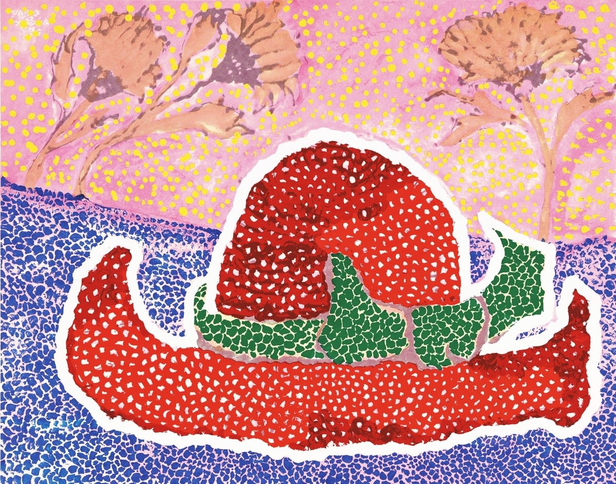 Yayoi Kusama, Hat Left Behind in the Field, 1981