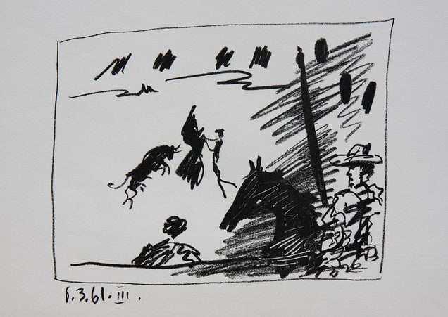 Pablo Picasso, Jeu De La Cape (Bloch 1015), 1961