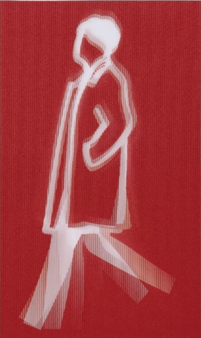 Julian Opie, Old Street Walkers: Curly Hair, 2022