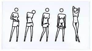 Julian Opie, Bijou Gets Undressed 7, 2004