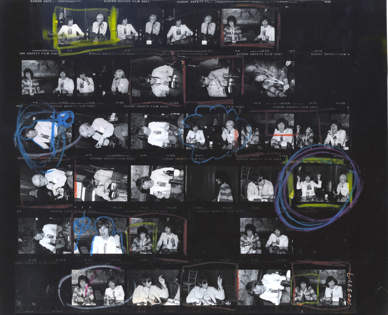 Chrisopher Makos, Rolling Stones Andy Warhol factory Lunch, 1977