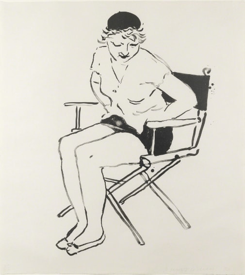 David Hockney, Celia In The Director's Chair, 1980