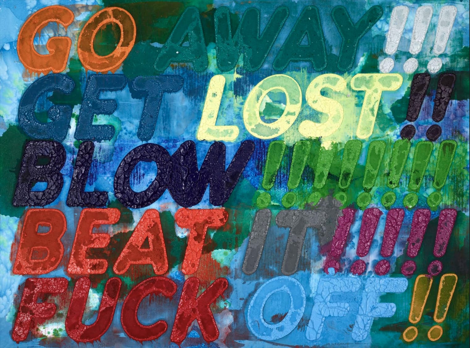 Mel Bochner, Go Away, 2016