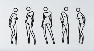 Julian Opie, Bijou Gets Undressed 4, 2004