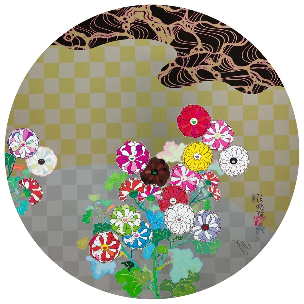 Takashi Murakami, Korin Flowers and Water, 2023