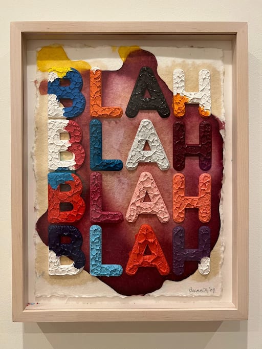 Mel Bochner, Blah Blah Blah, 2018