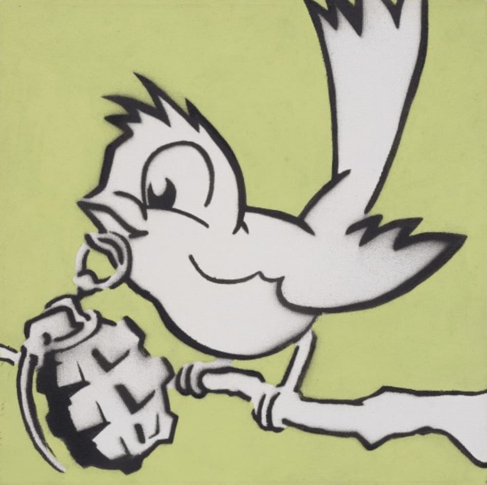 Banksy, Bird With Grenade, 2005
